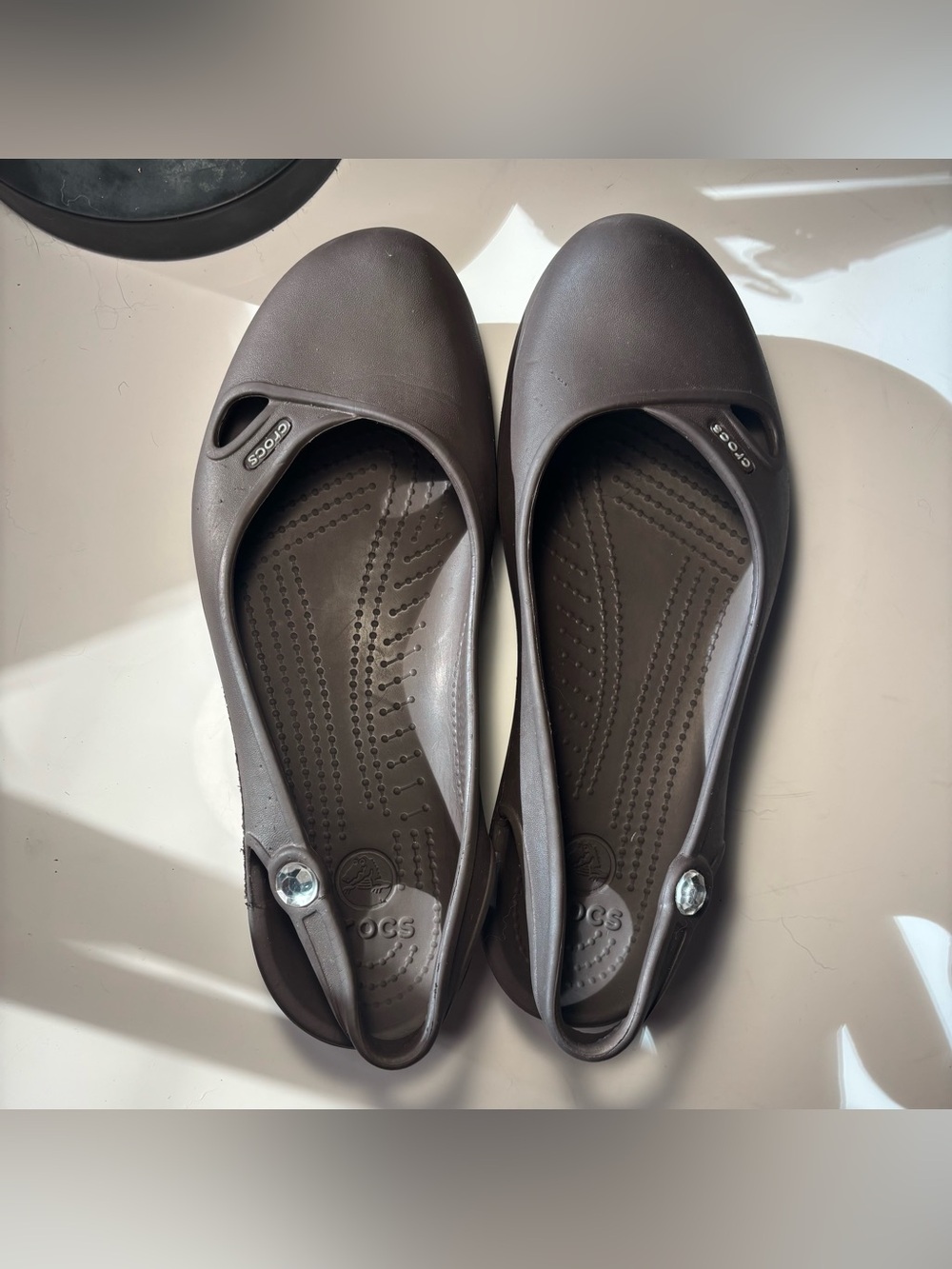 CROCS Women’s Brown Slingback Ballet Flats